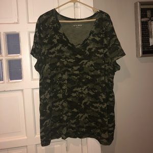 camo print t-shirt